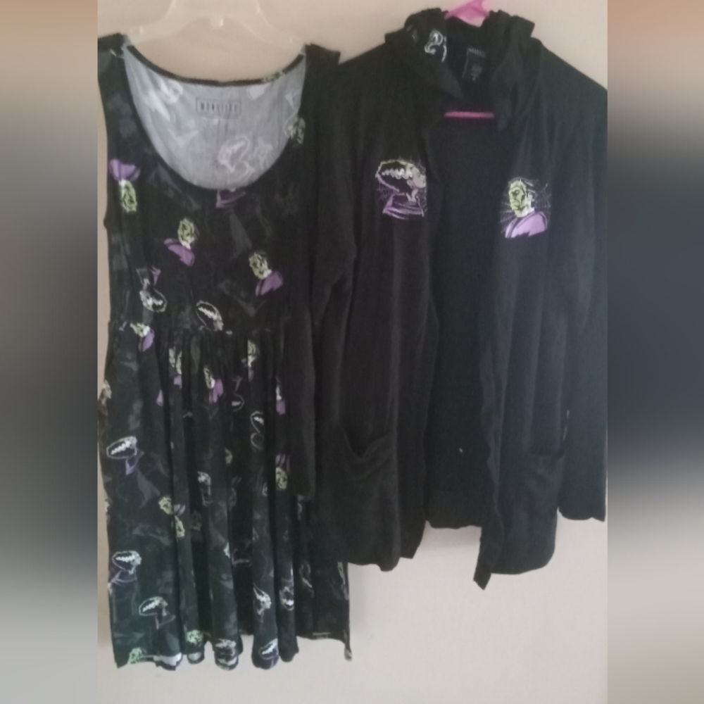 Torrid Universal Monsters Frankenstein & Bride Dress & Hooded Cover Up Size 0